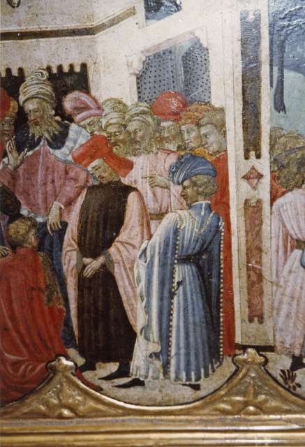 Anonimo — Toscani Giovanni - sec. XV - Episodi tratti da una novella boccaccesca, particolare — particolare, quarta scena